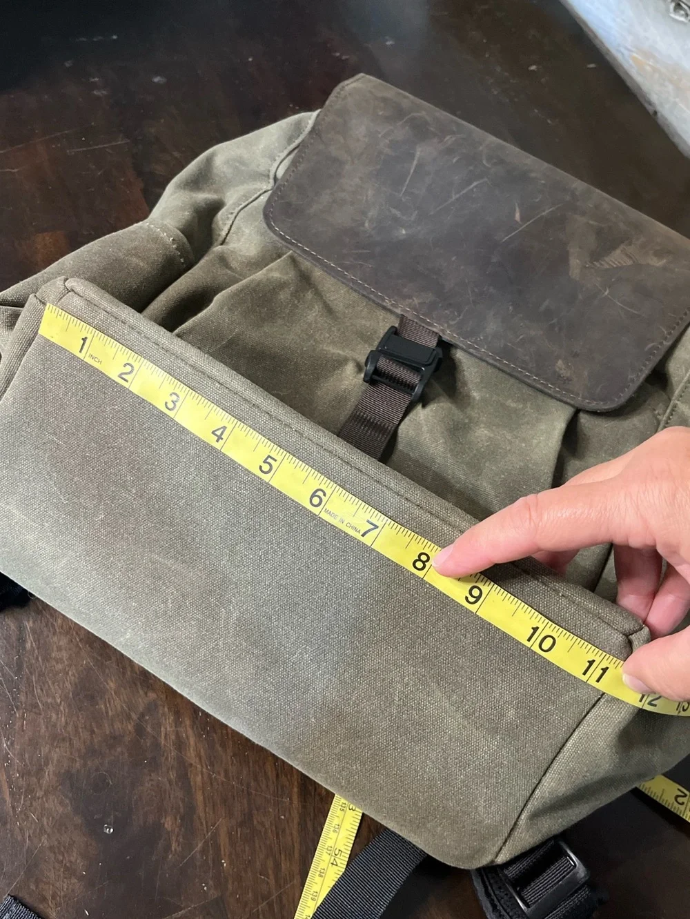 Waterfield Designs (sfbags . com) Miles Laptop Backpack, Leather, Waxed Canvas
